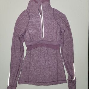 lululemon Run Full Tilt Half Zip (Rare) In Heathered Plum. Size 2.